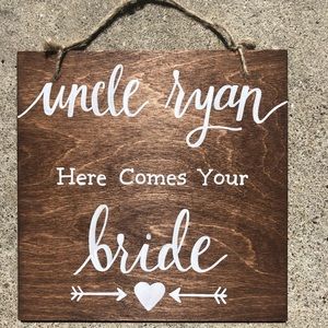 Custom wedding sign for groom names Ryan.